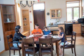 A family at the Research Home of the Family Resiliency Center