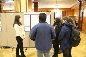 Illinois students present their work at the campus's Undergraduate Research Symposium at the Illini Union